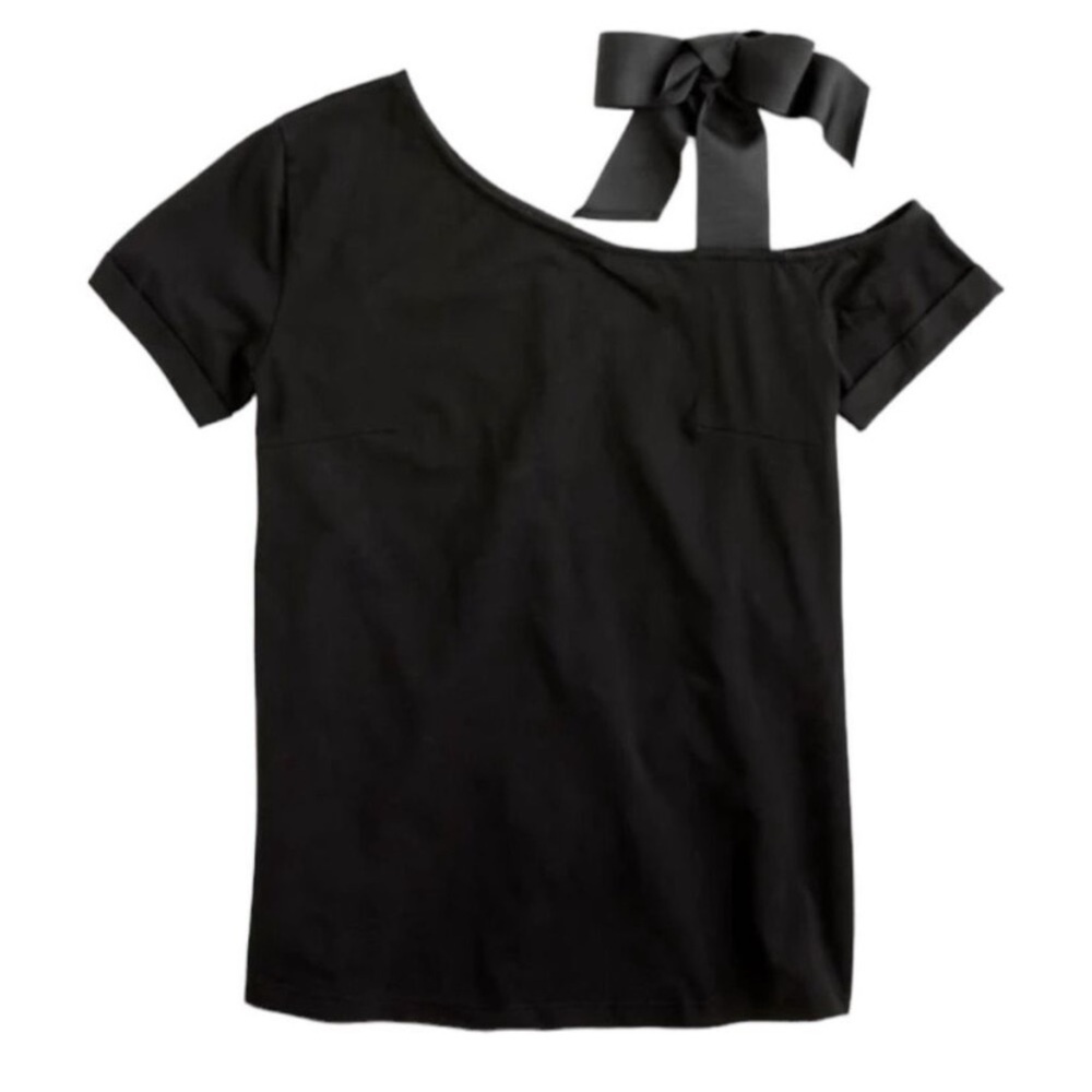 Universal Standard for J. Crew Top Asymmetrical Bow T-Shirt Short Sleeve Sz M